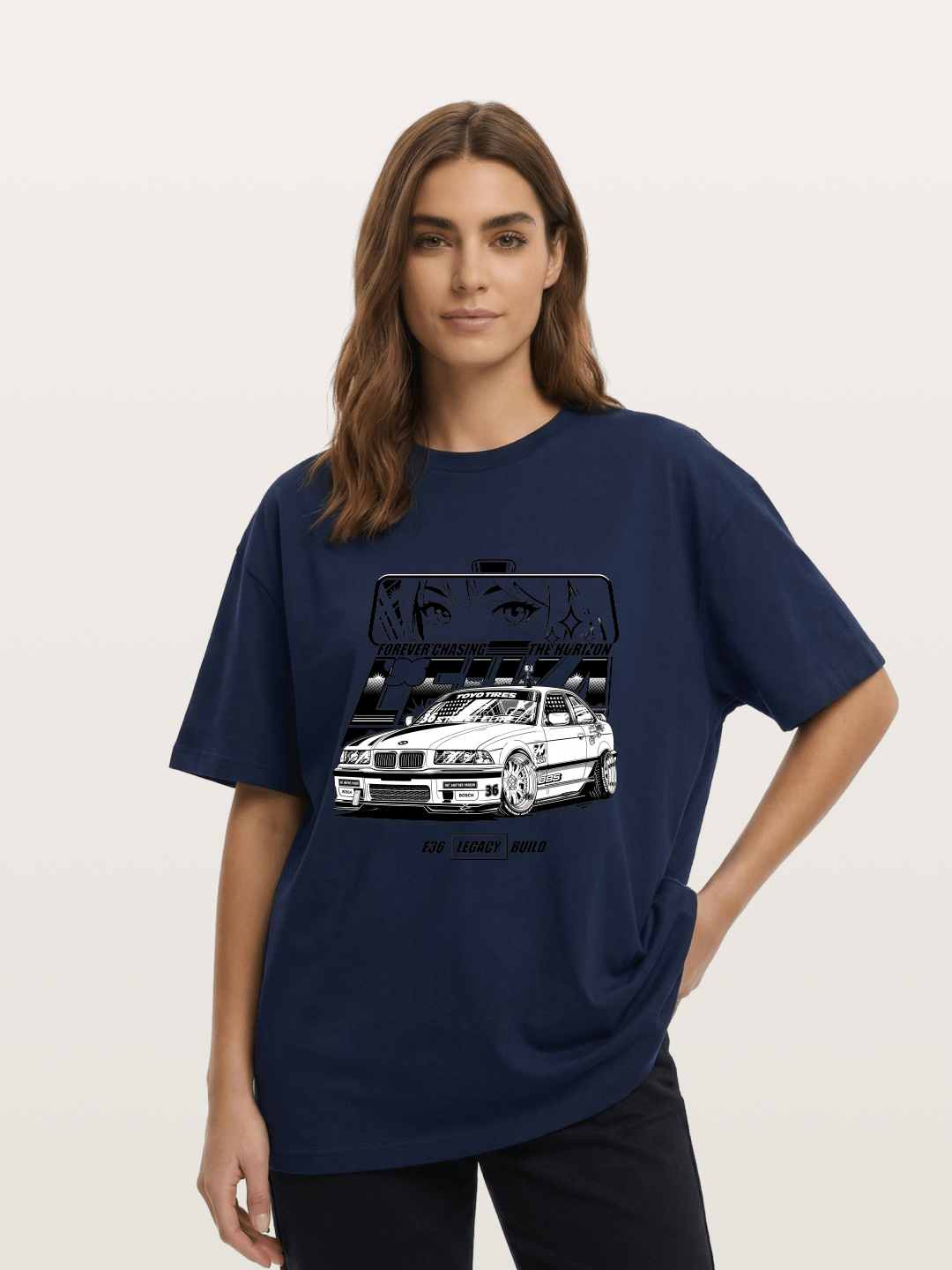 Vintage Race Car Cotton T-shirt