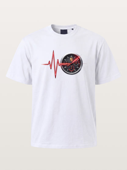 Heartbeat Line Porsche Dash Gauge Gildan T-shirt