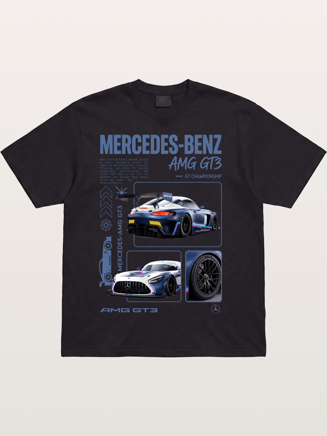 Mercedes AMG GT3 Race Car Cotton T-shirt