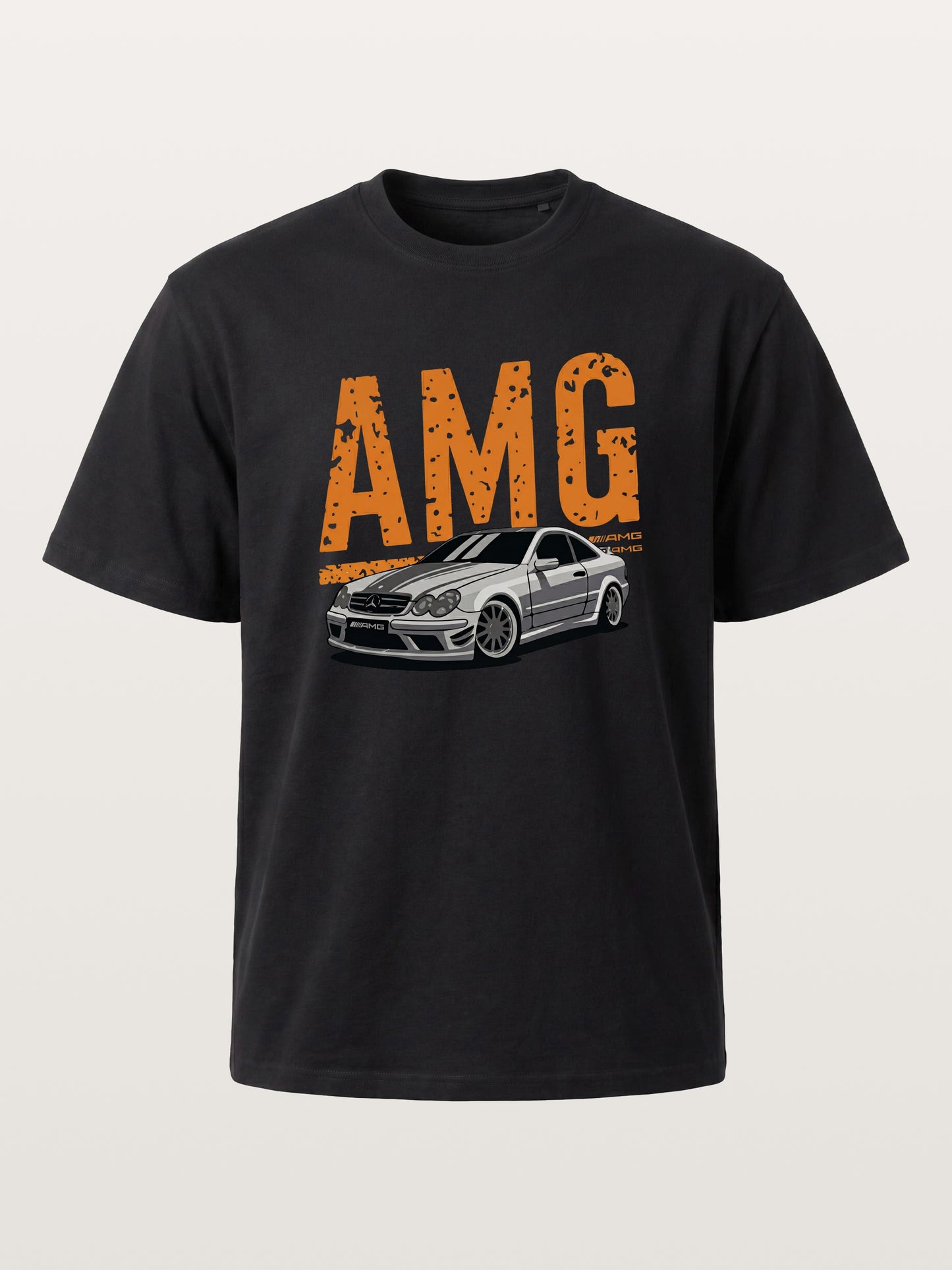 Vintage AMG CLK Coupe Distressed Font Cotton T-shirt