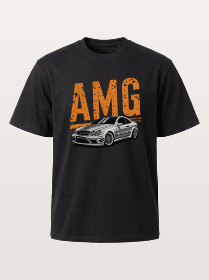 Vintage AMG CLK Coupe Distressed Font Cotton T-shirt