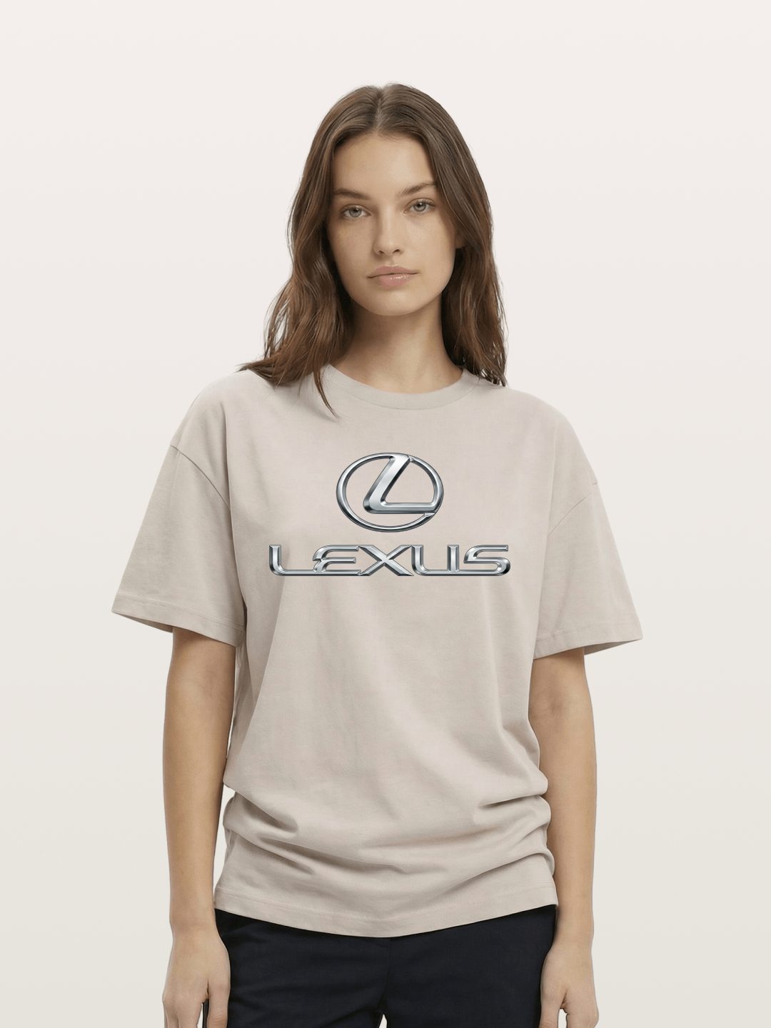 Lexus Silver Logo Badge Cotton T-shirt