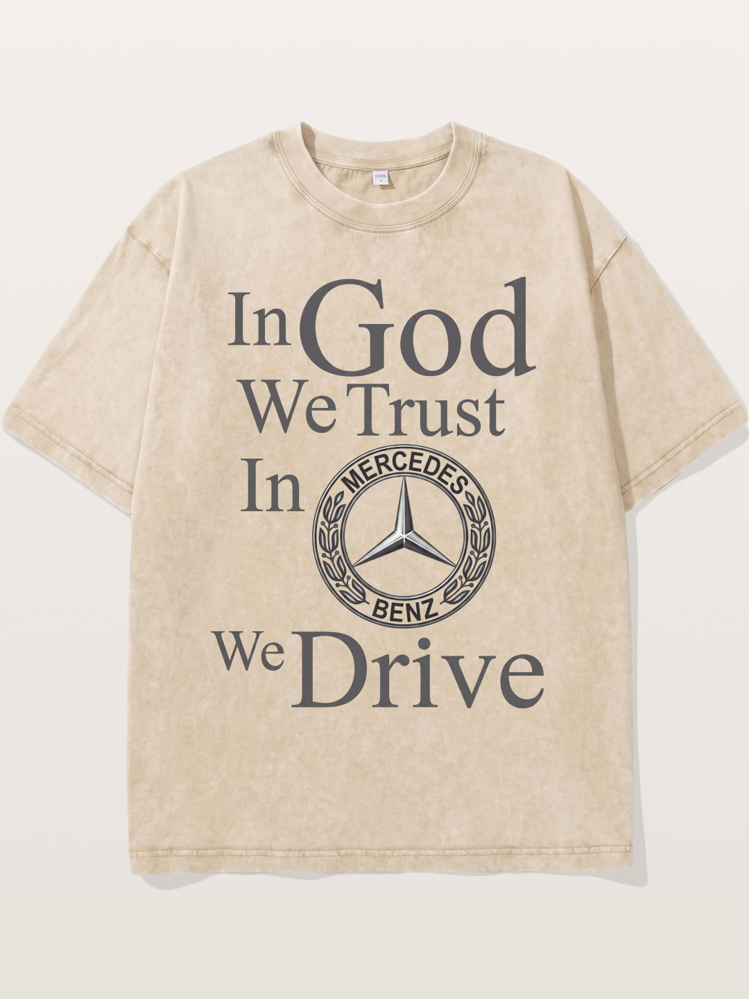 Mercedes Faith Text Art Washed T-shirt
