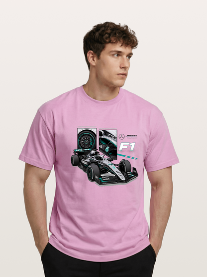 Mercedes Petronas F1 Collage Art Gildan T-shirt
