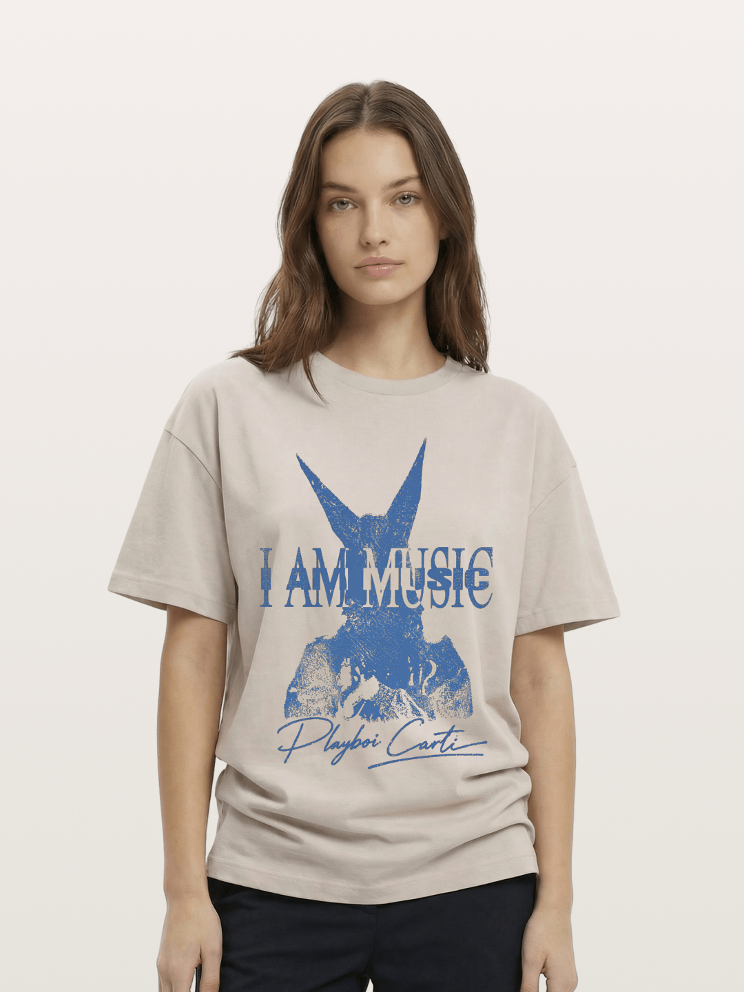 Playboi Carti I Am Music Print Cotton T-shirt