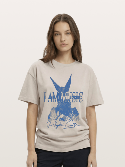 Playboi Carti I Am Music Print Cotton T-shirt