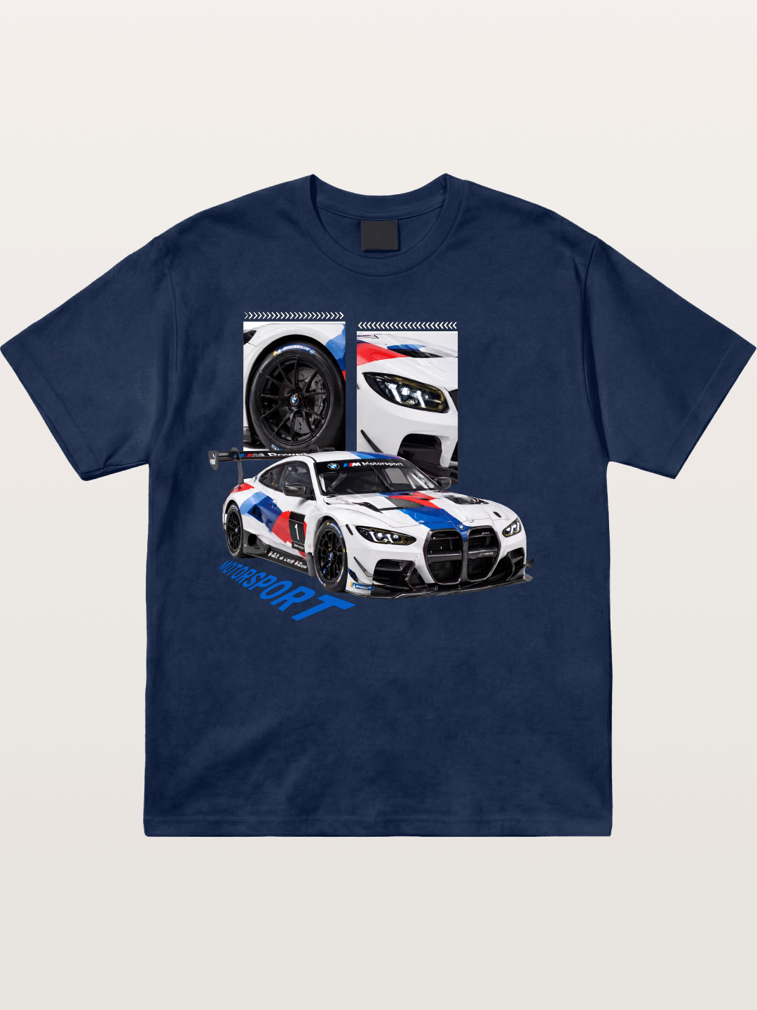 BMW M4 GT Race Car Collage Cotton T-shirt