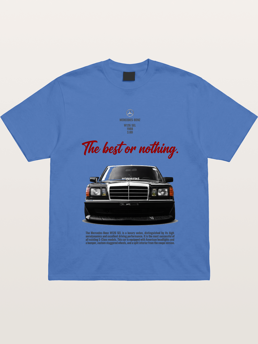Mercedes W126 SEL Retro Gildan T-shirt