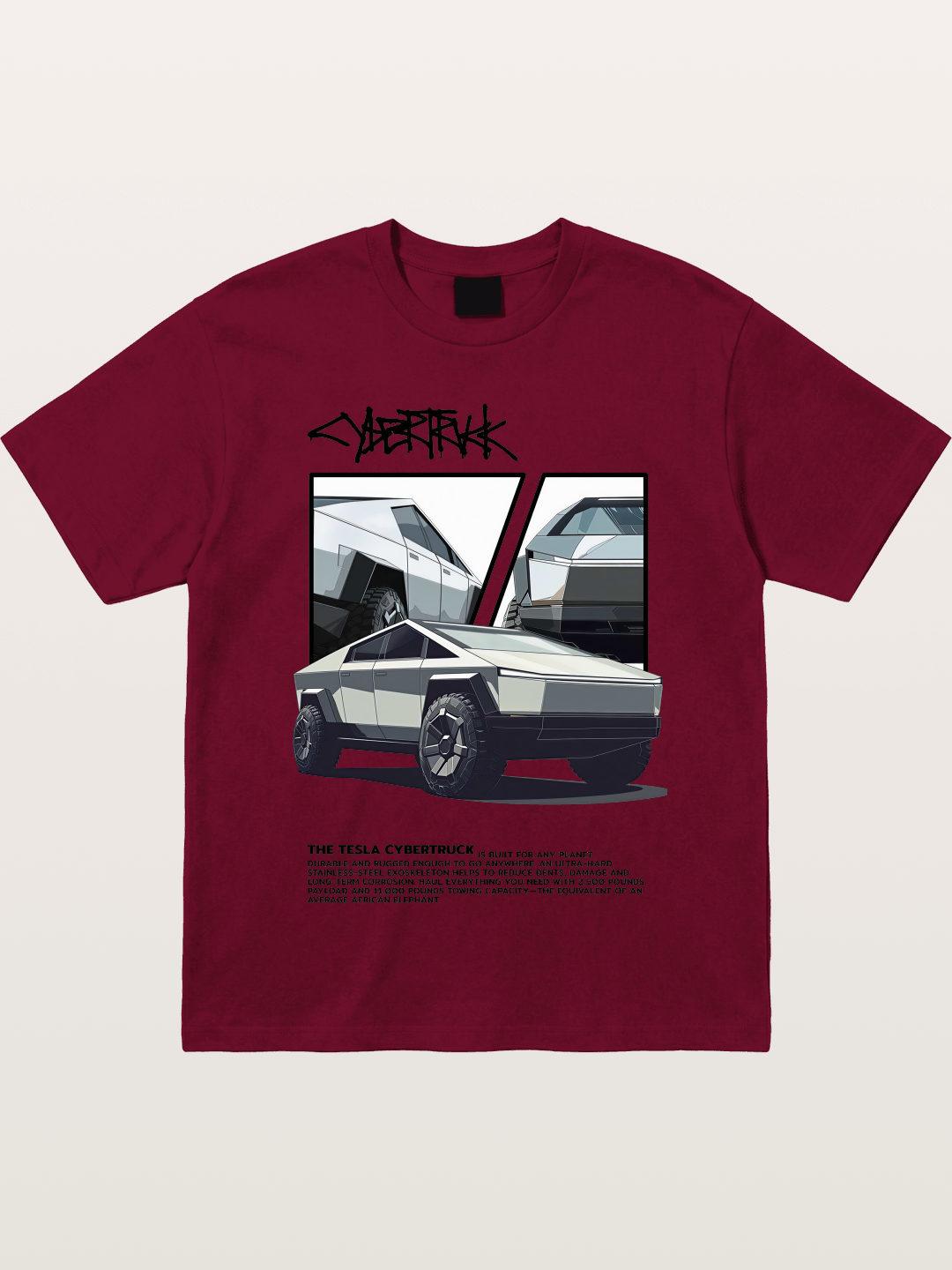 Tesla Cybertruck Poster Gildan T-shirt