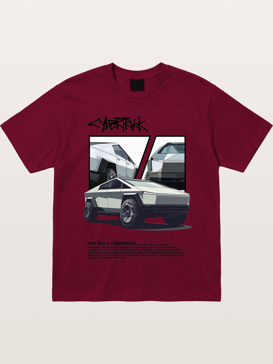 Tesla Cybertruck Poster Gildan T-shirt