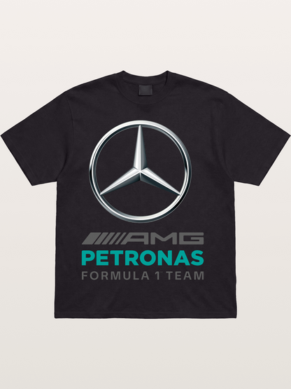 F1 Mercedes Petronas Team Logo Cotton T-shirt
