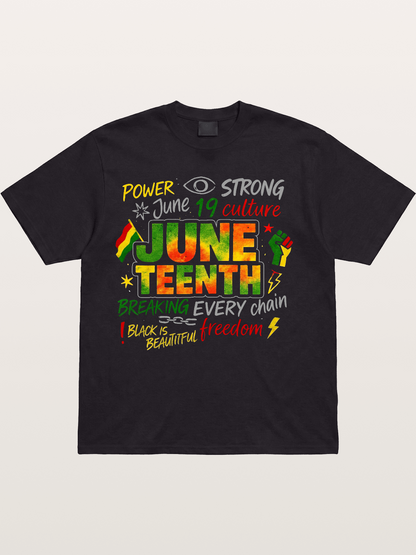 Juneteenth Breaking Every Chain Cotton T-shirt