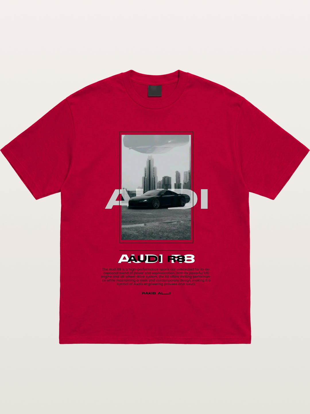 Audi R8 City Night Graphic Gildan T-shirt