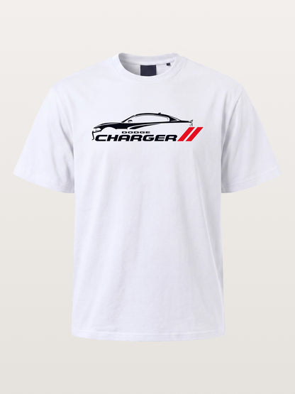 Charger Silhouette Strip Art Cotton T-shirt