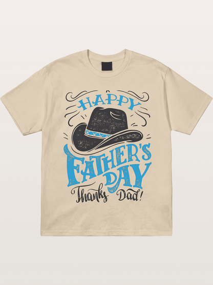 Happy Father's Day Cowboy Hat Gildan T-shirt