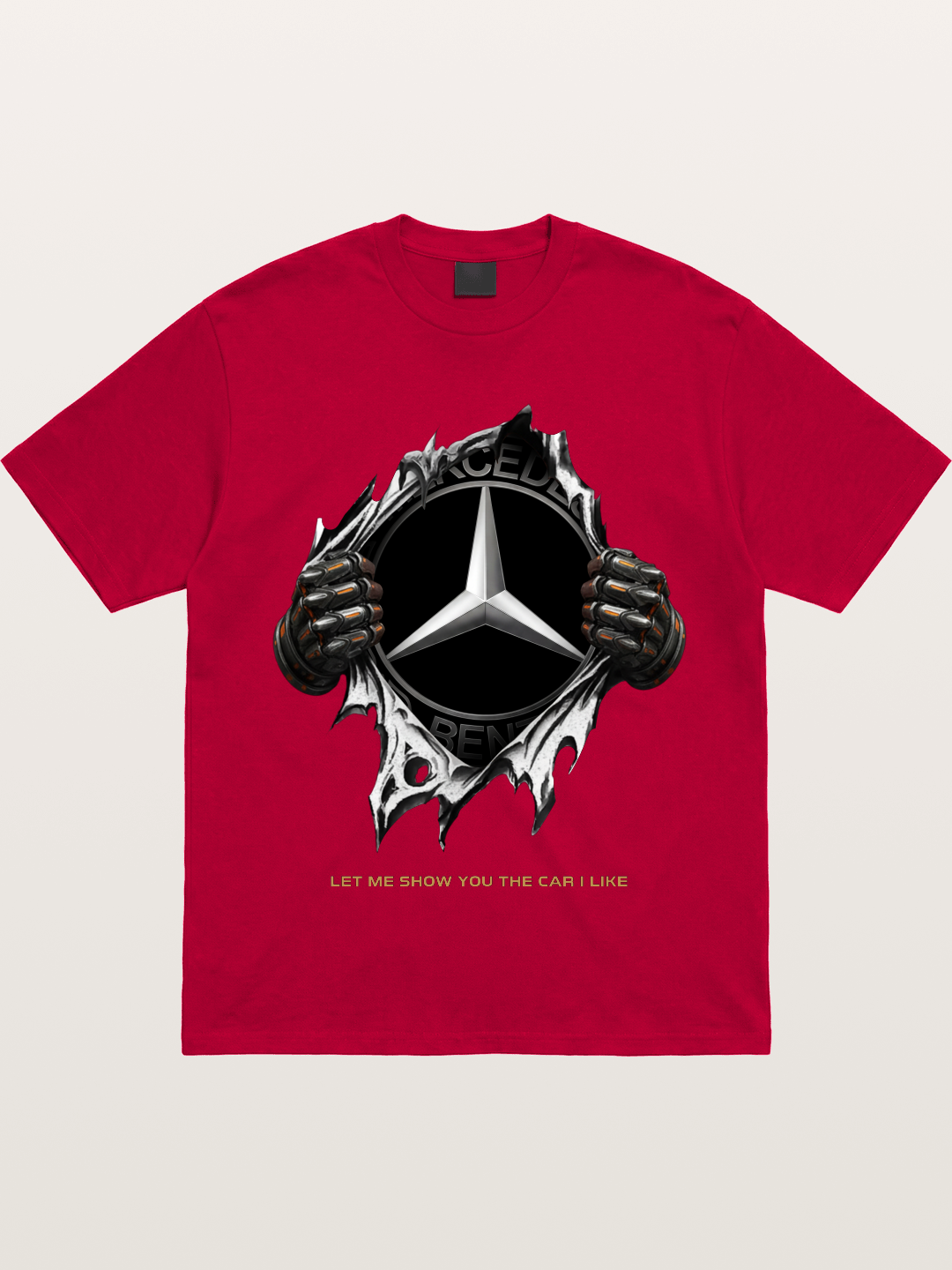 Mercedes Star Crest Tear Through Gildan T-shirt