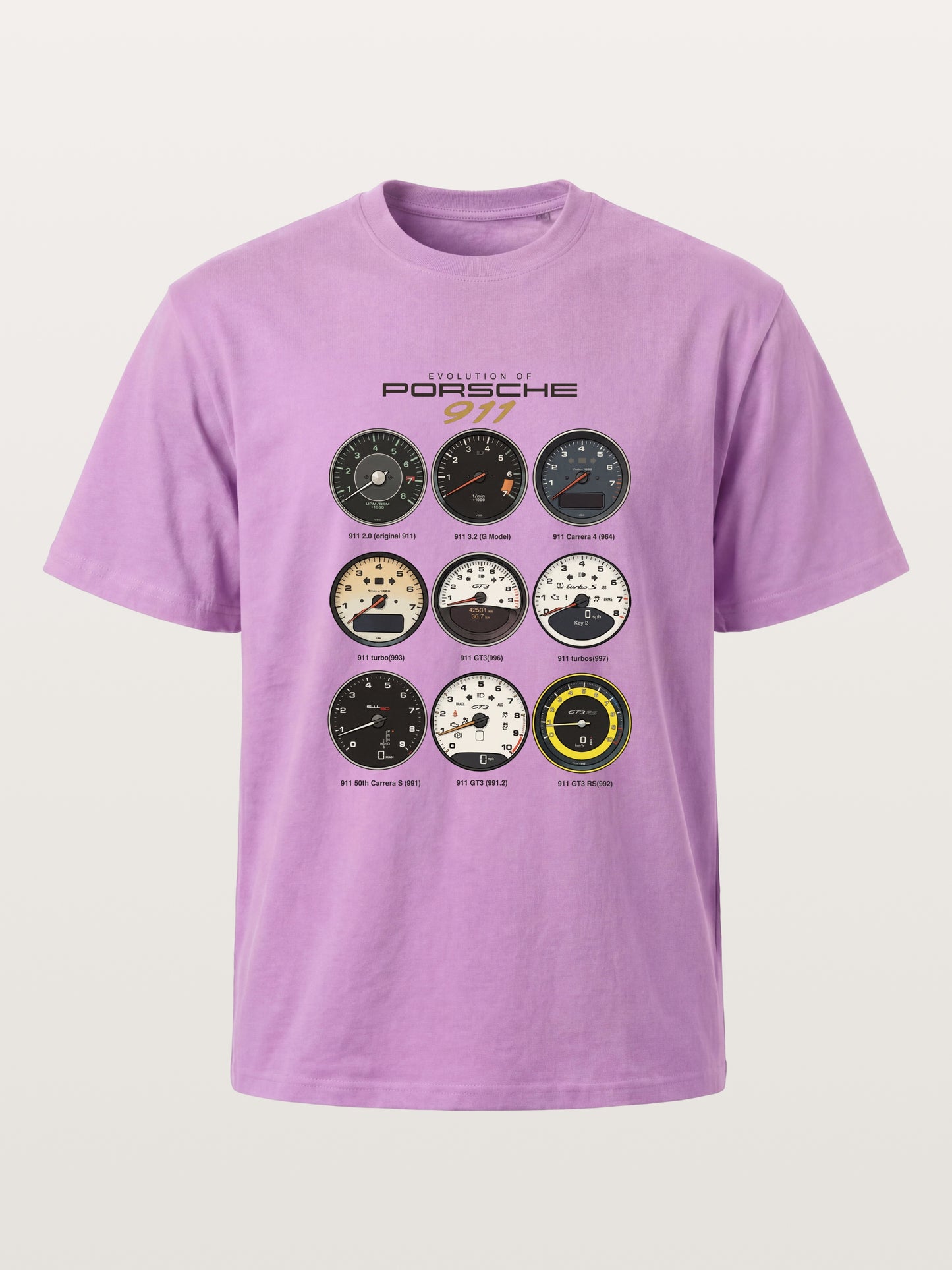 Porsche 911 Cluster Vintage Gauge Set Gildan T-shirt
