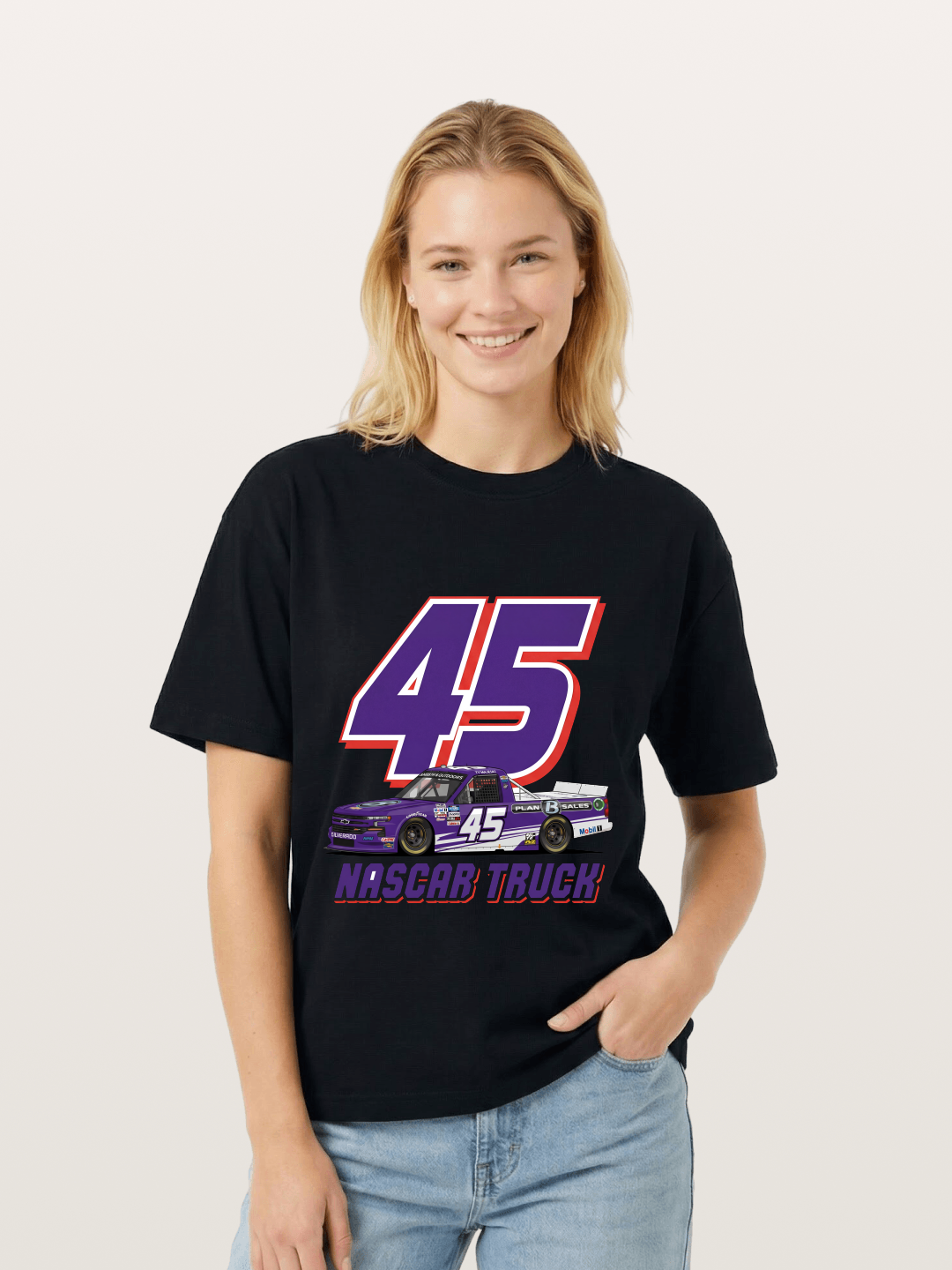 Purple 45 Racer Gildan T-shirt