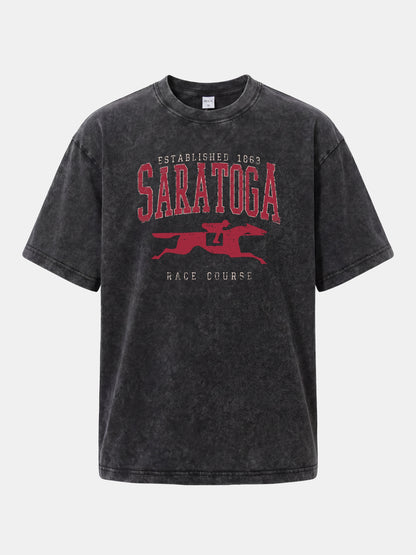 Saratoga Vintage Horse Silhouette Washed T-shirt