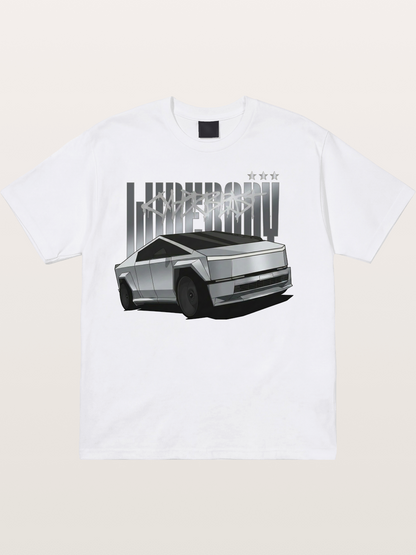 Cybertruck Graffiti Typography Cotton T-shirt