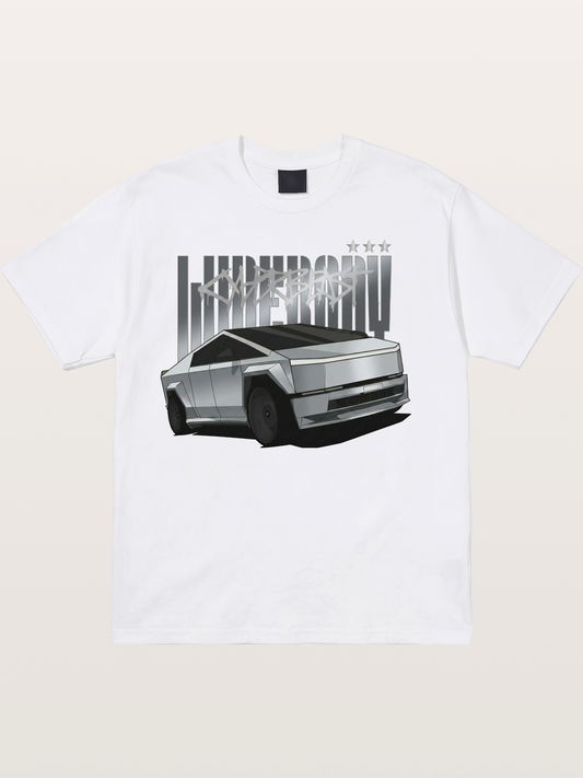 Cybertruck Graffiti Typography Cotton T-shirt