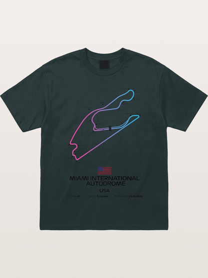 Miami Autodrome F1 Track Map Gildan T-shirt