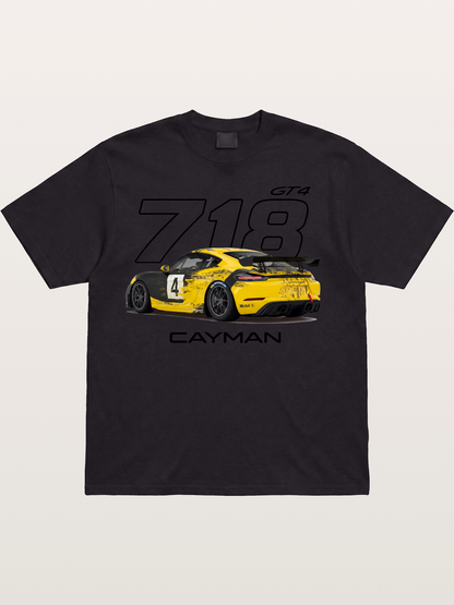 Porsche 718 Cayman GT4 Poster Cotton T-shirt