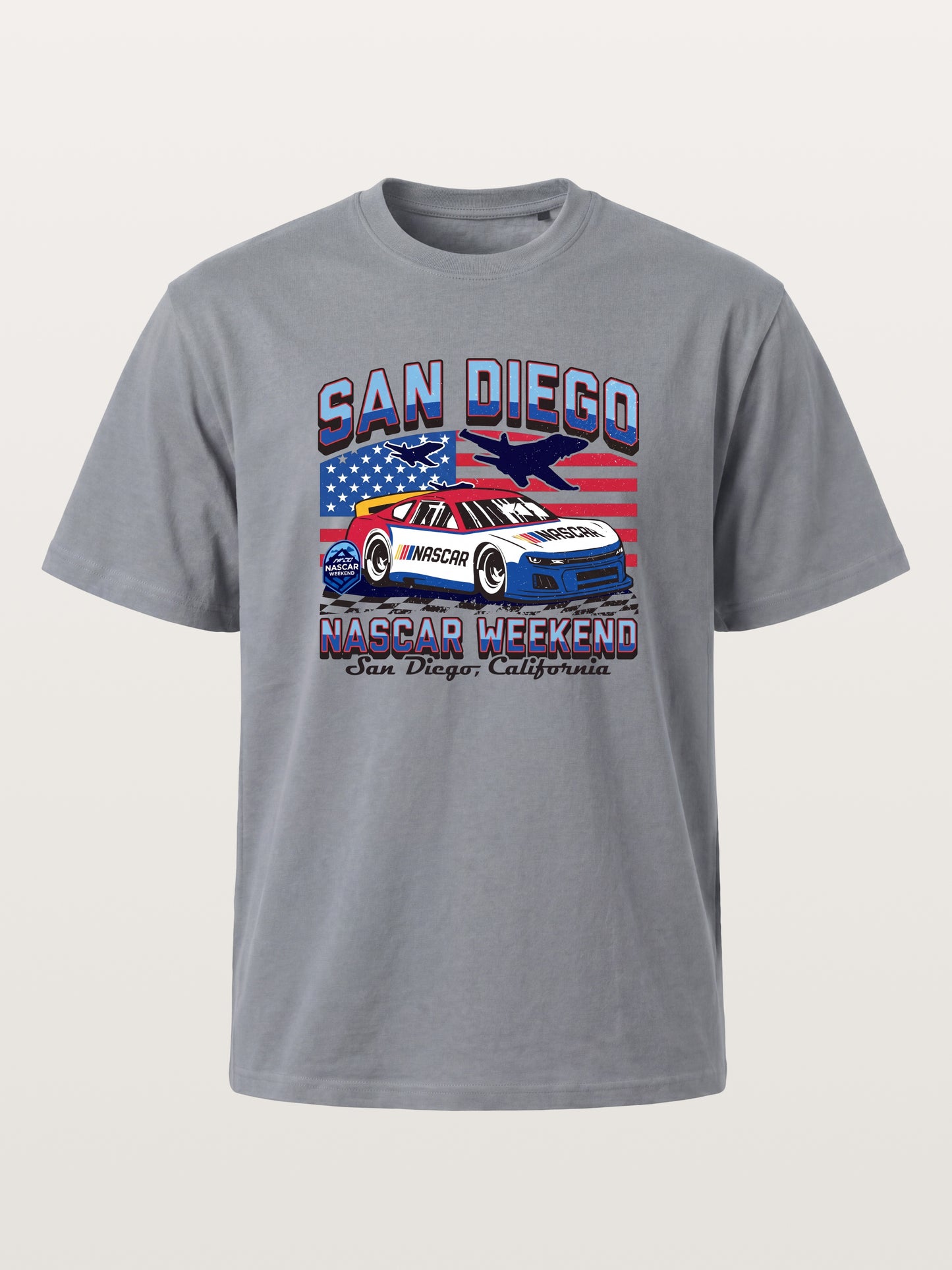 San Diego NASCAR Jet and Race Car Gildan T-shirt