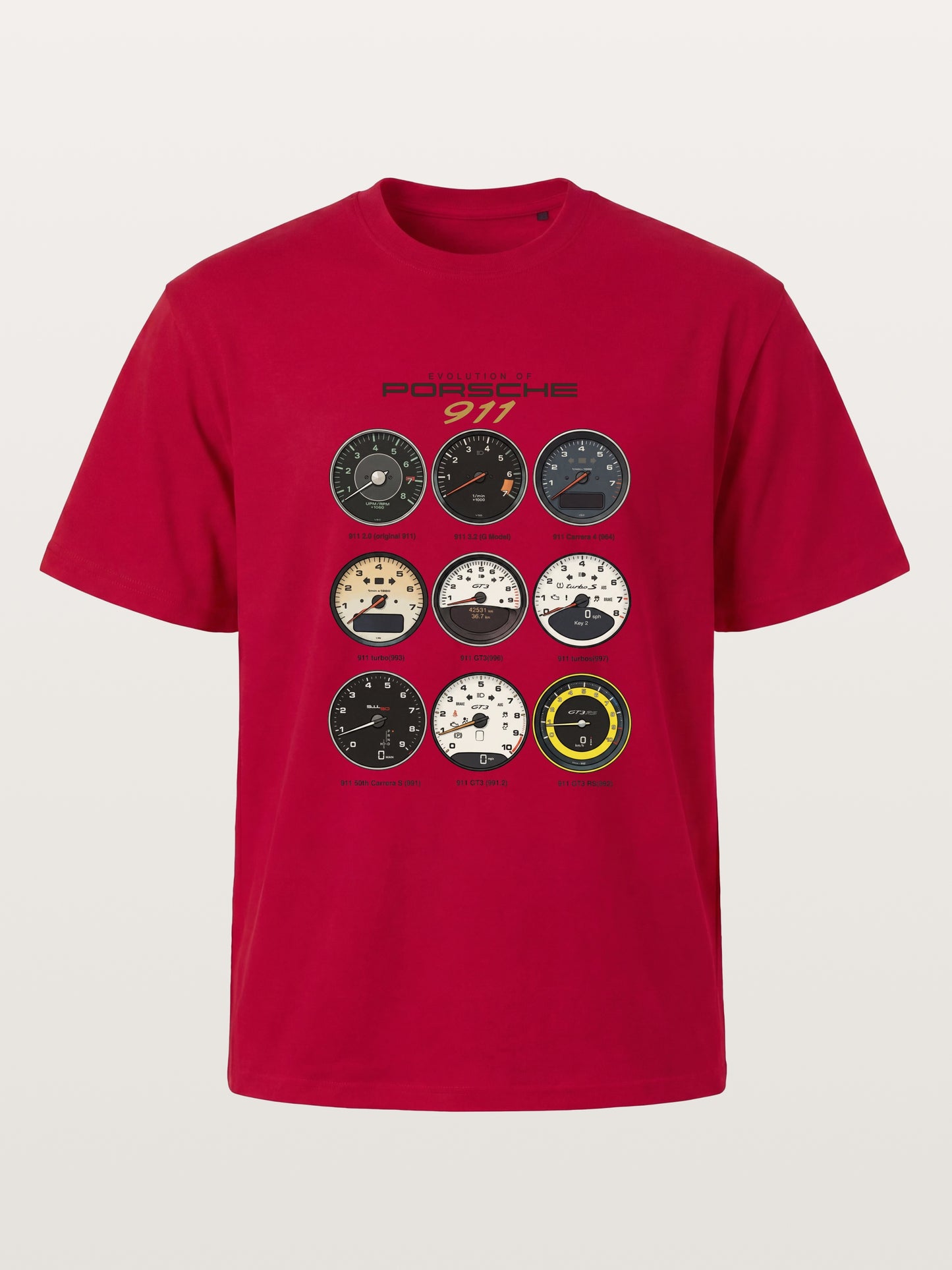 Porsche 911 Cluster Vintage Gauge Set Gildan T-shirt