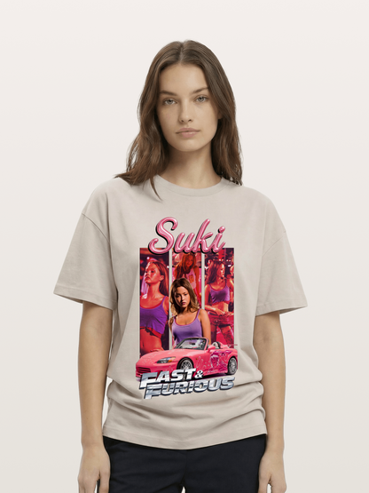 Fast & Furious Pink Crew Cotton T-shirt