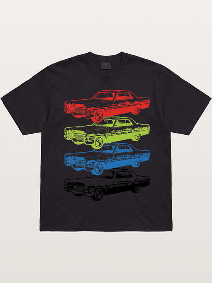 Classic Car Evolution Print Gildan T-shirt