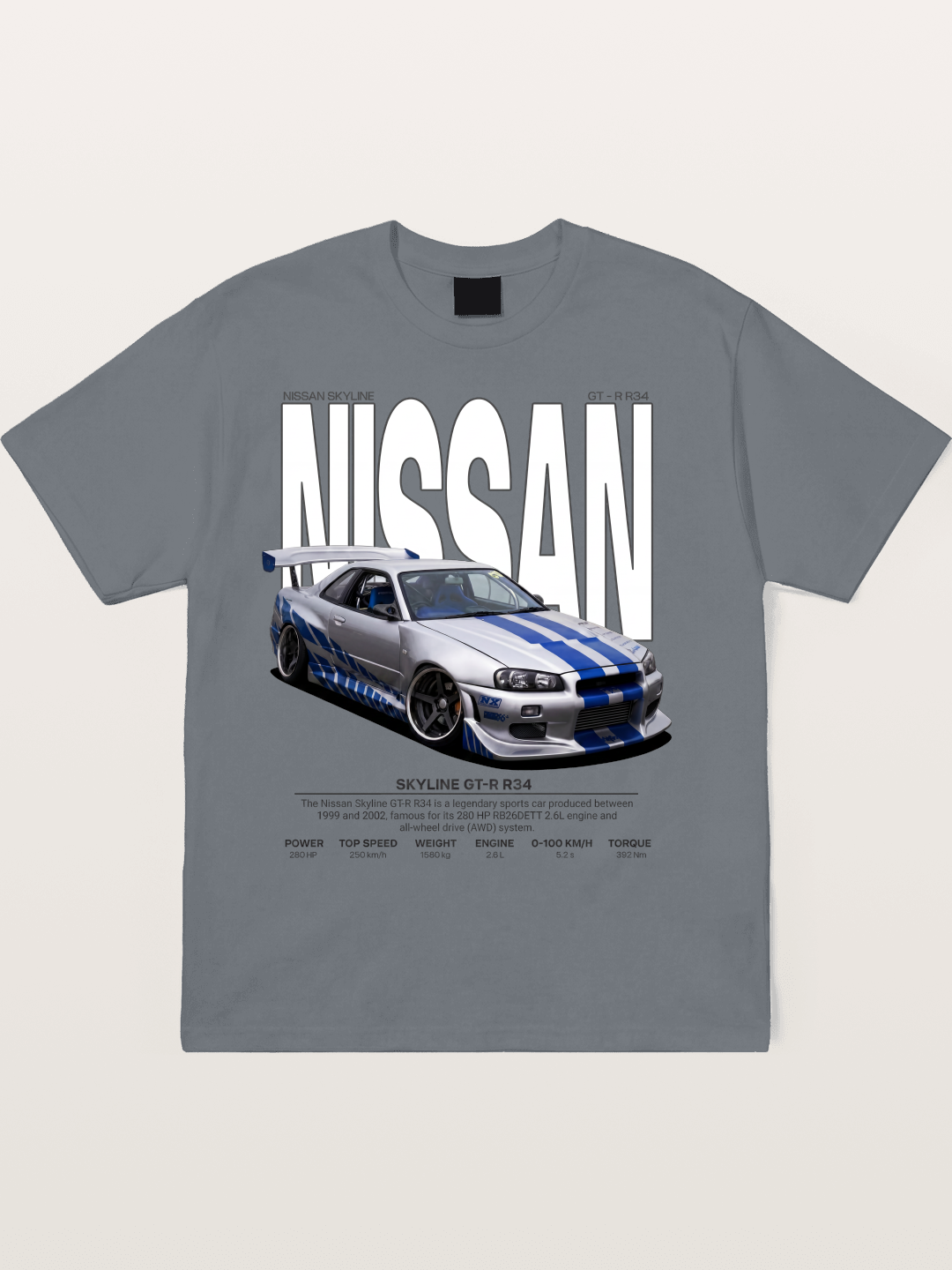 Nissan Skyline GT-R R34 Poster Cotton T-shirt