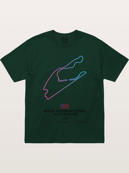 Miami Autodrome F1 Track Map Gildan T-shirt