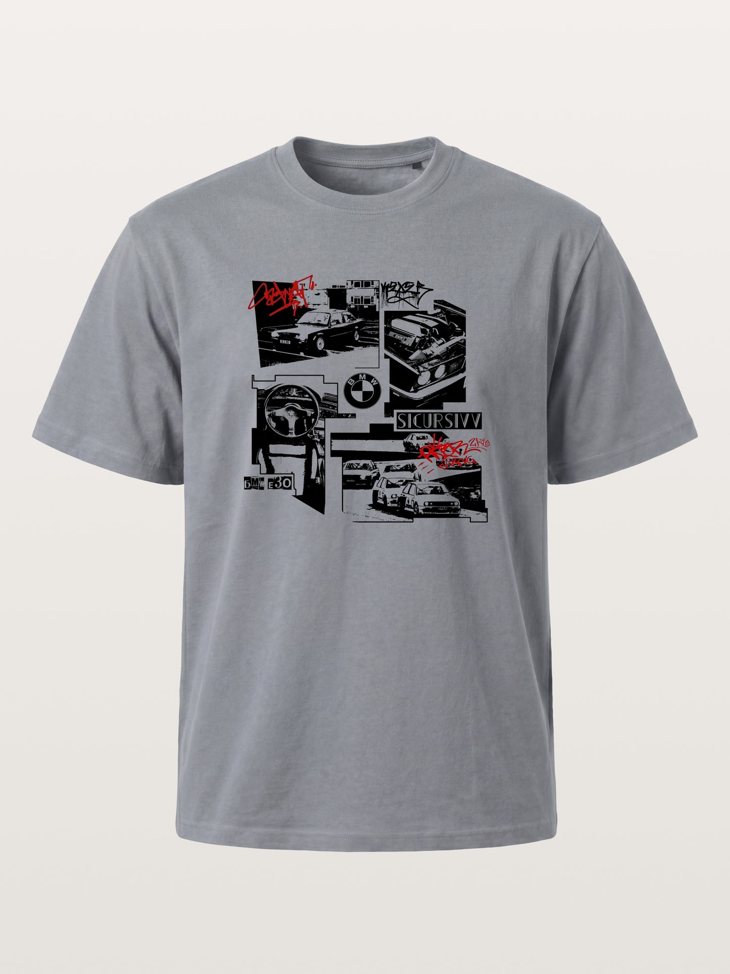 BMW E30 Collage Graffiti Art Gildan T-shirt