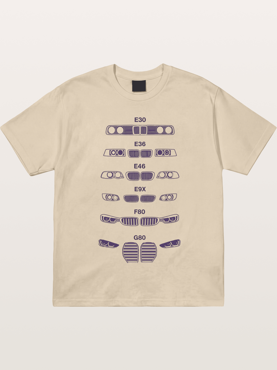 BMW Headlight Generations Print Gildan T-shirt