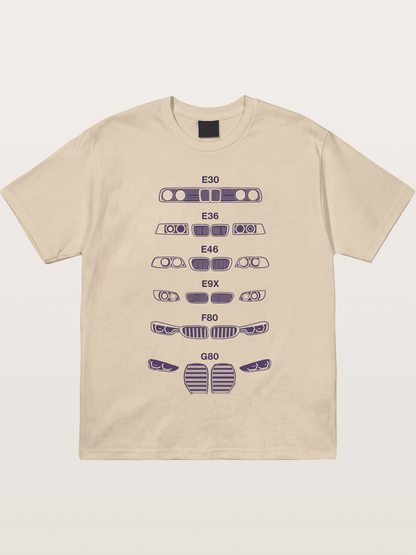 BMW Headlight Generations Print Gildan T-shirt