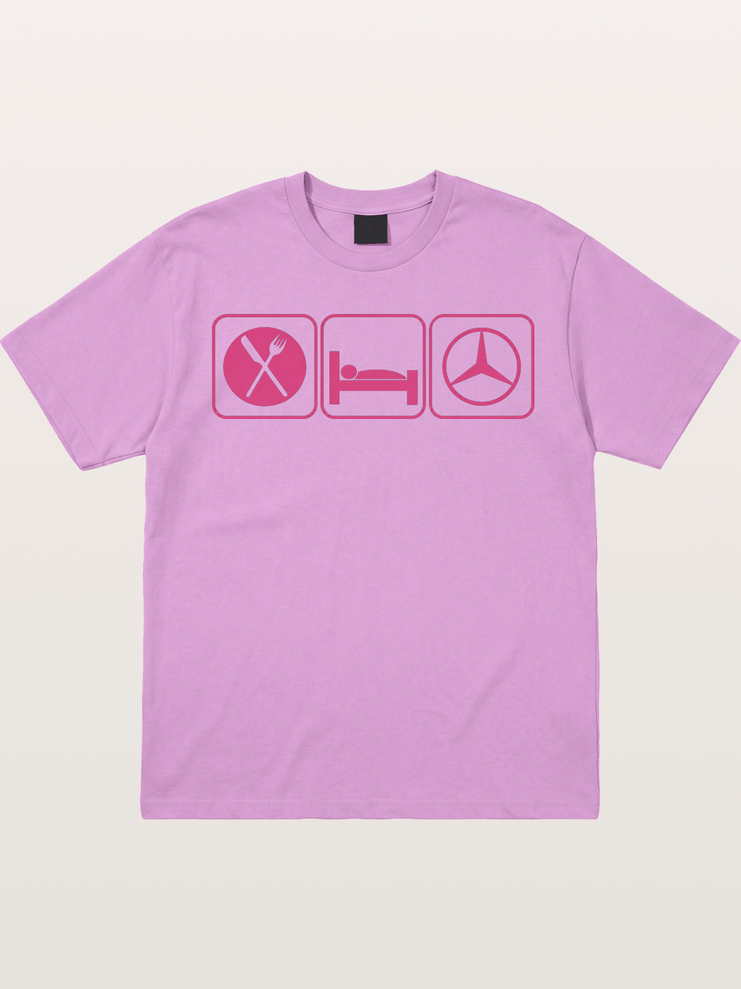 Eat Sleep Mercedes Pink Print Gildan T-shirt
