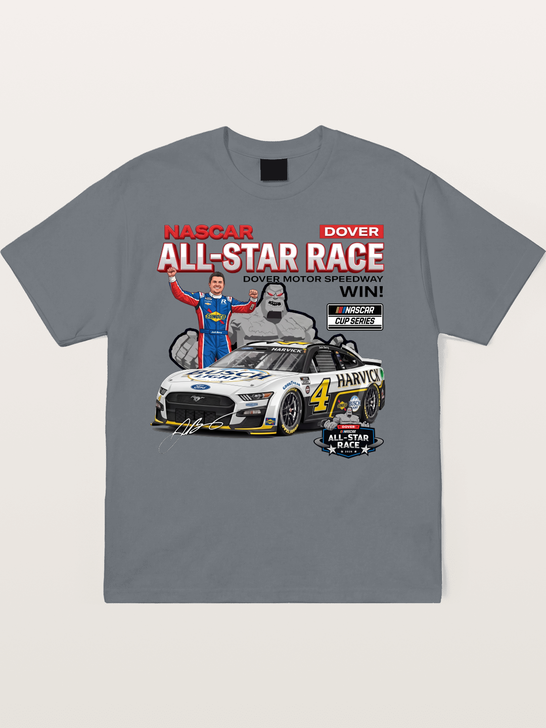 Kevin Harvick #4 Dover All-Star Win Cotton T-shirt