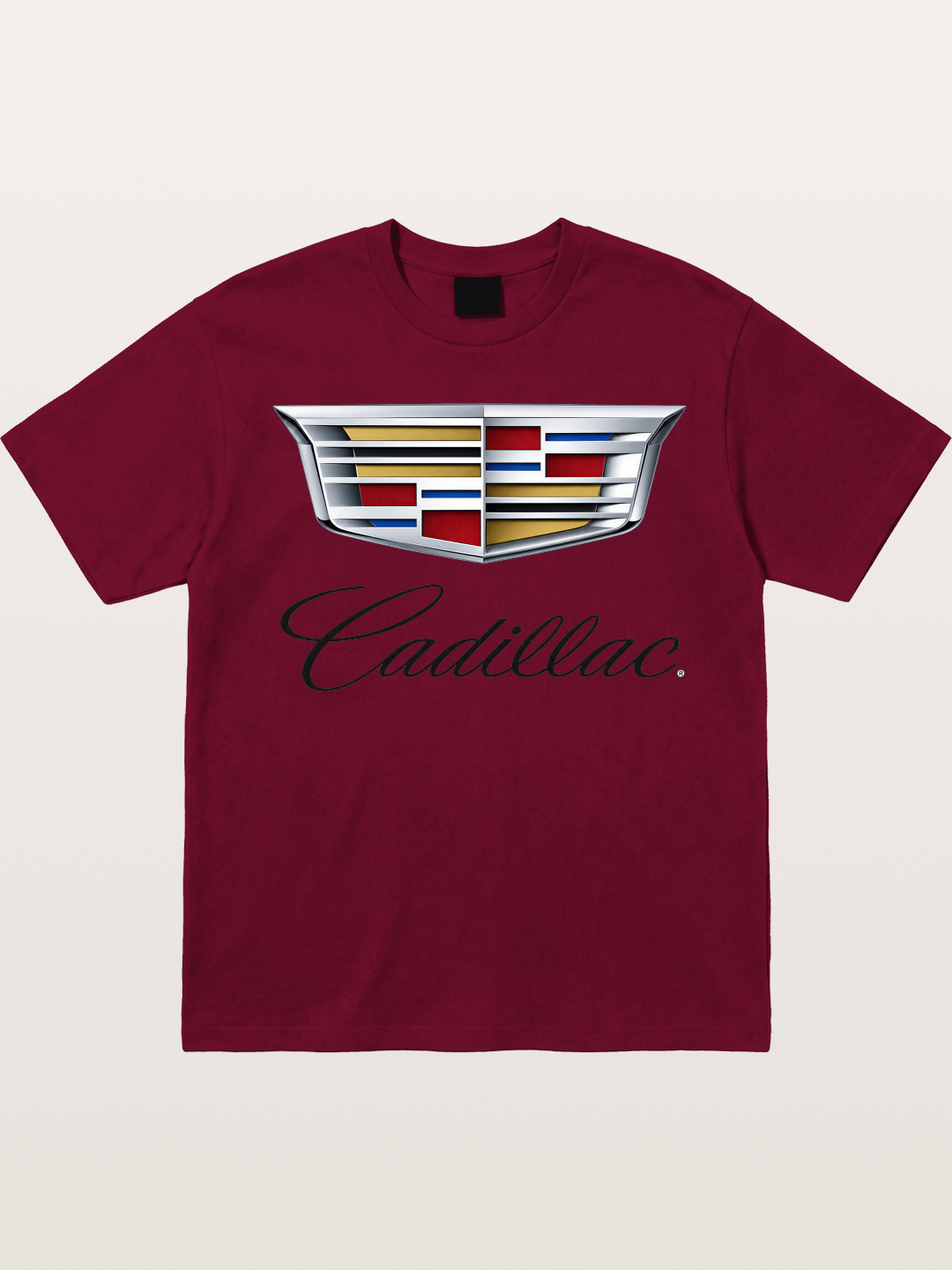 Cadillac Emblem Script Print Gildan T-shirt