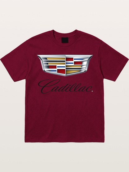 Cadillac Emblem Script Print Gildan T-shirt