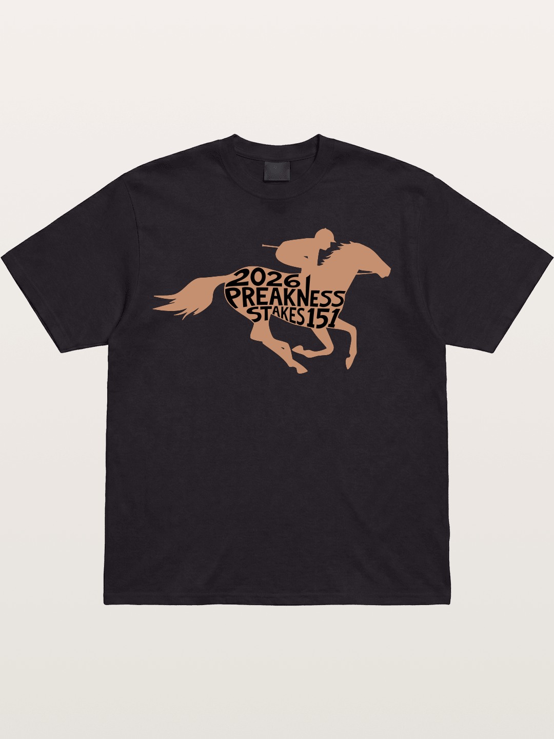 Preakness Stakes 151 Horse Silhouette Cotton T-shirt
