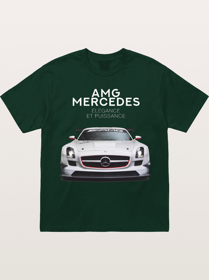 Mercedes AMG SLS White Race Car Gildan T-shirt