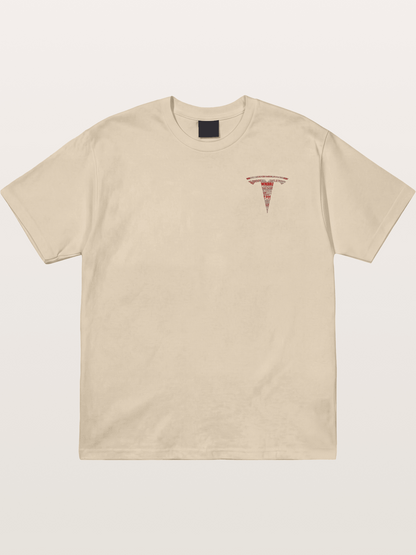 Tesla Word Cloud Heart Print Gildan T-shirt