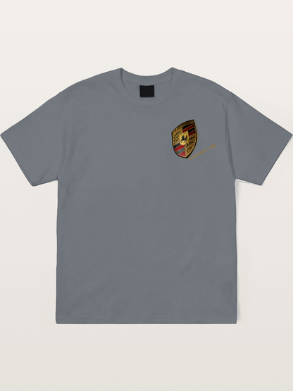 Porsche Classic Emblem Art Cotton T-shirt