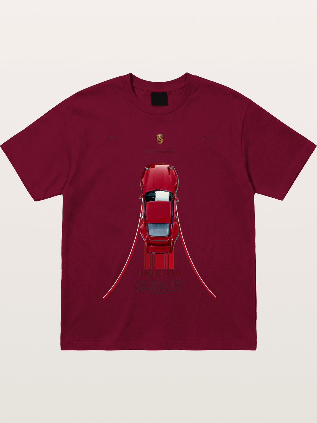 Porsche 911 GT3 RS Top View Gildan T-shirt