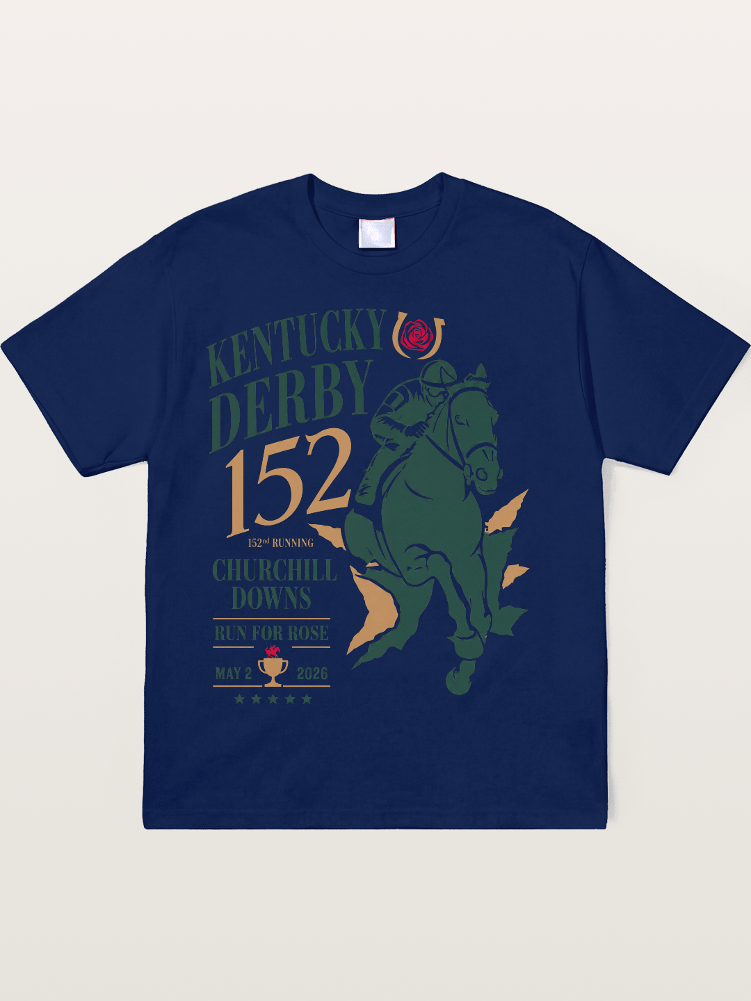 Churchill Downs Derby Silhouette Art Soft-Stay T-shirt