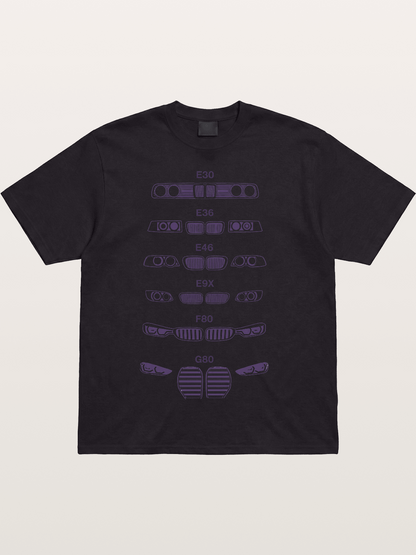 BMW Headlight Generations Print Cotton T-shirt