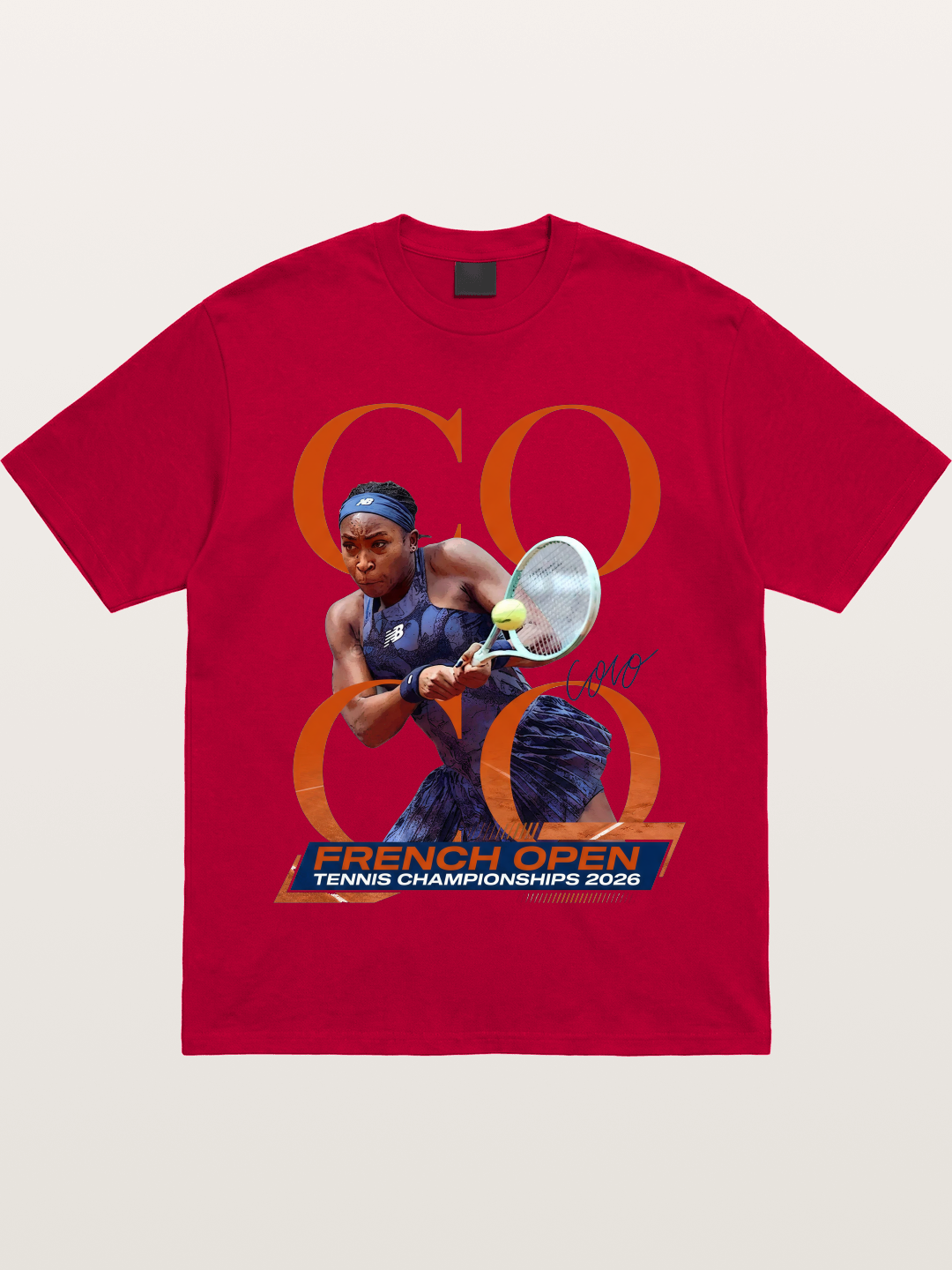 Coco Gauff French Open Portrait Gildan T-shirt