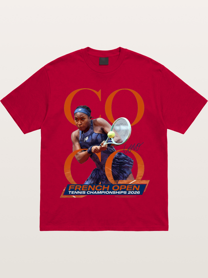 Coco Gauff French Open Portrait Gildan T-shirt