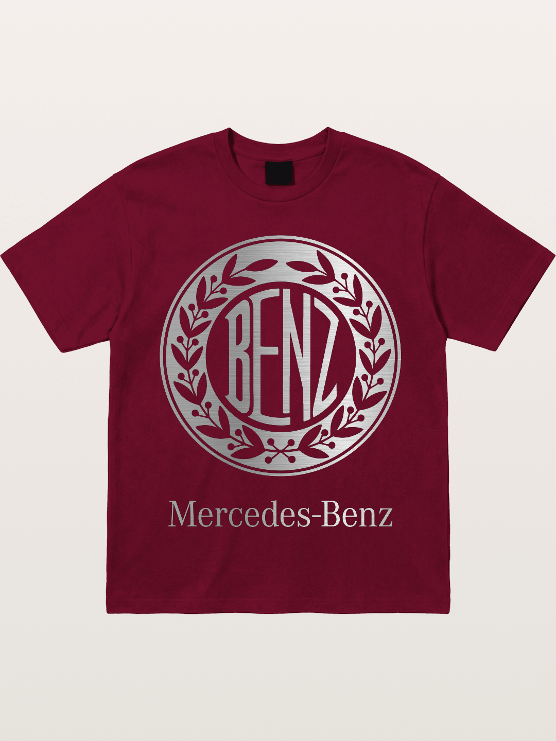 Benz Retro Lettermark Silver Texture Gildan T-shirt